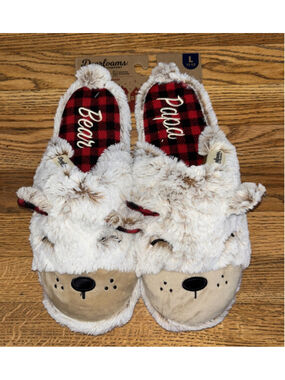 Dearfoams Cozy Comfort Papa Bear Clog Slippers Men's Size Large 11-12 NWT